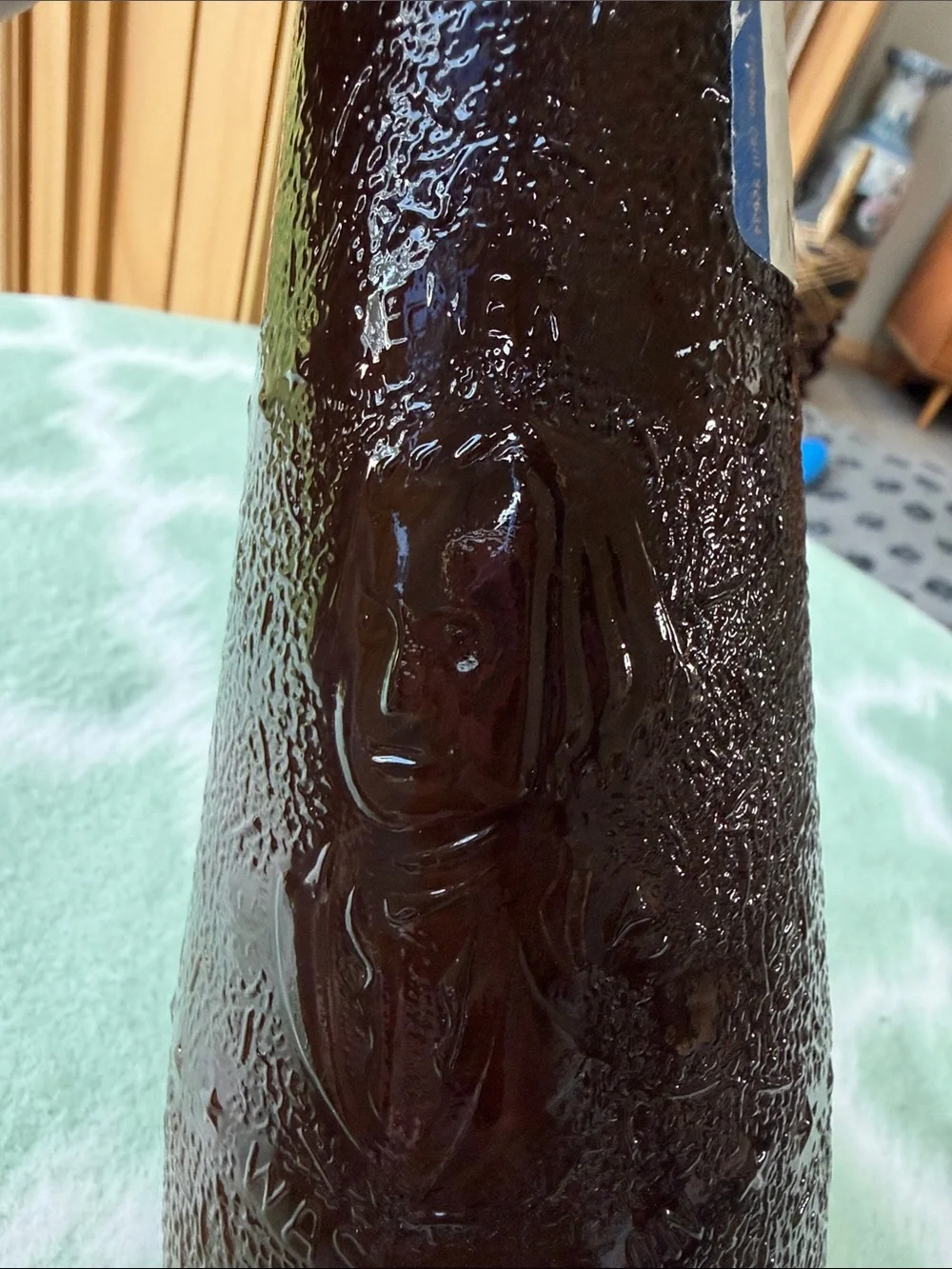 Vintage Hunt's Ketchup Spirit of '76 Decanter centennial design - Red White Blue